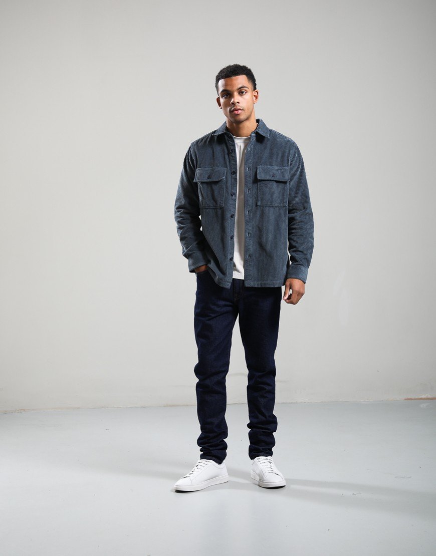Belstaff Ravine Cotton Corduroy Shirt Petrol