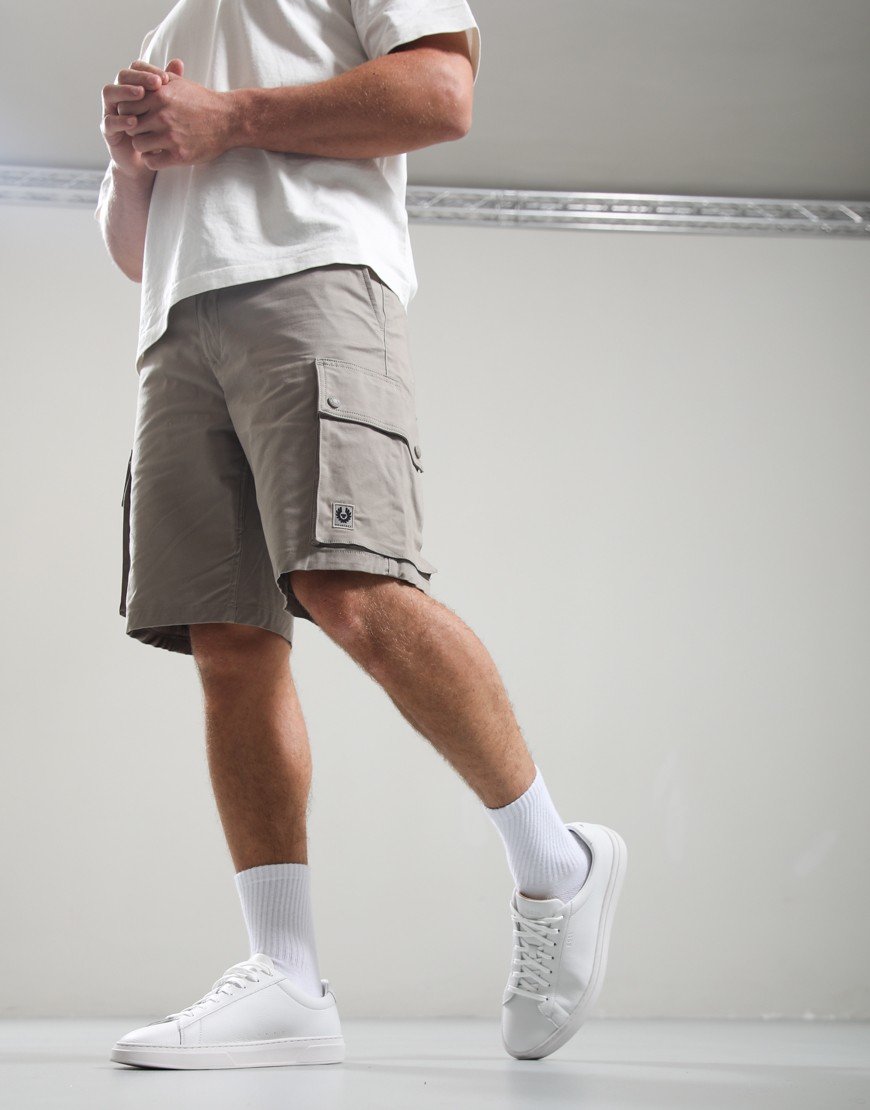 Belstaff Route Cargo Shorts Dark Sand