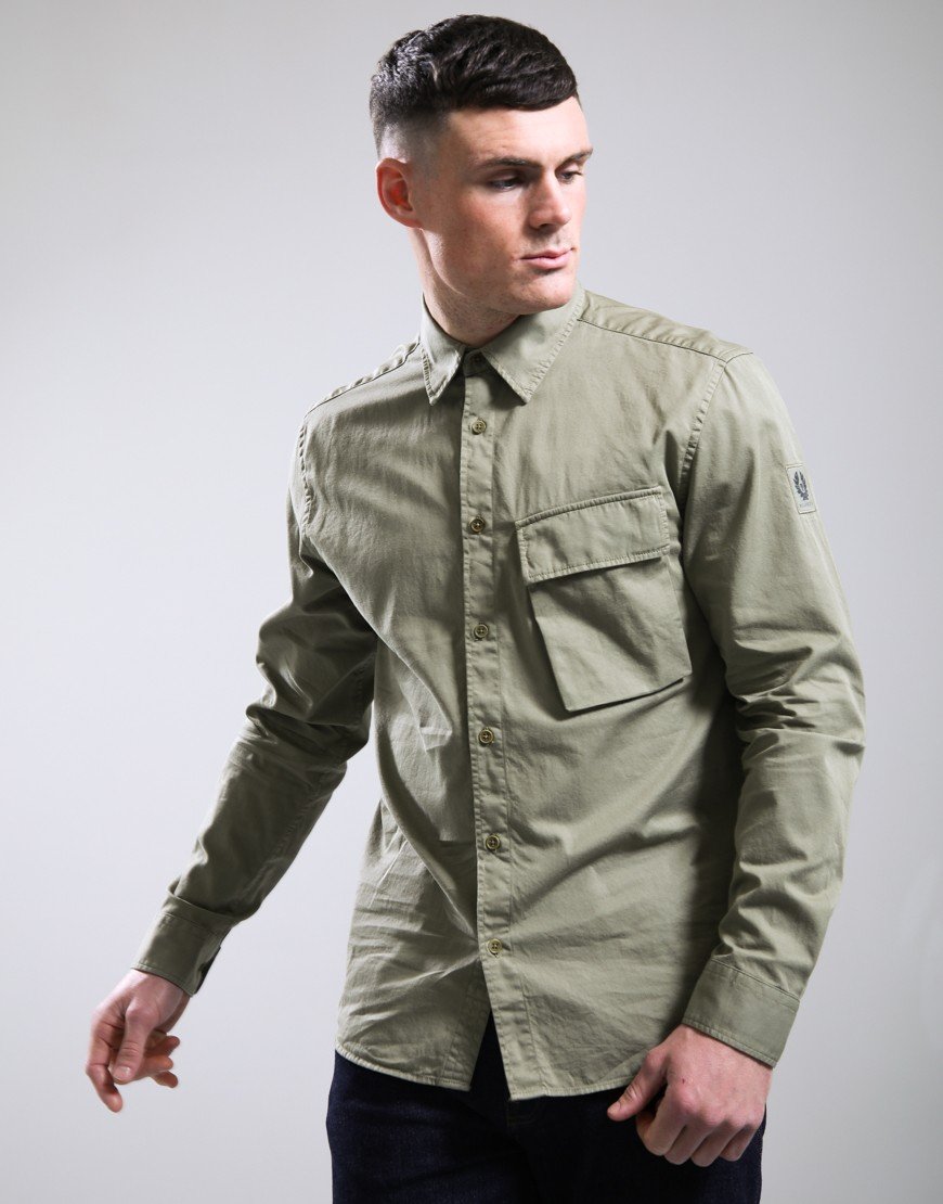 Belstaff Scale Shirt Fatigue Green