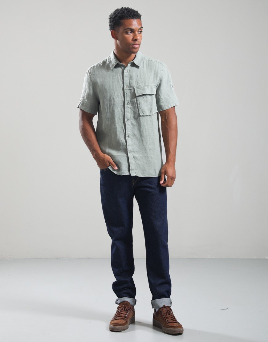 Belstaff Scale Linen Shirt Lichen