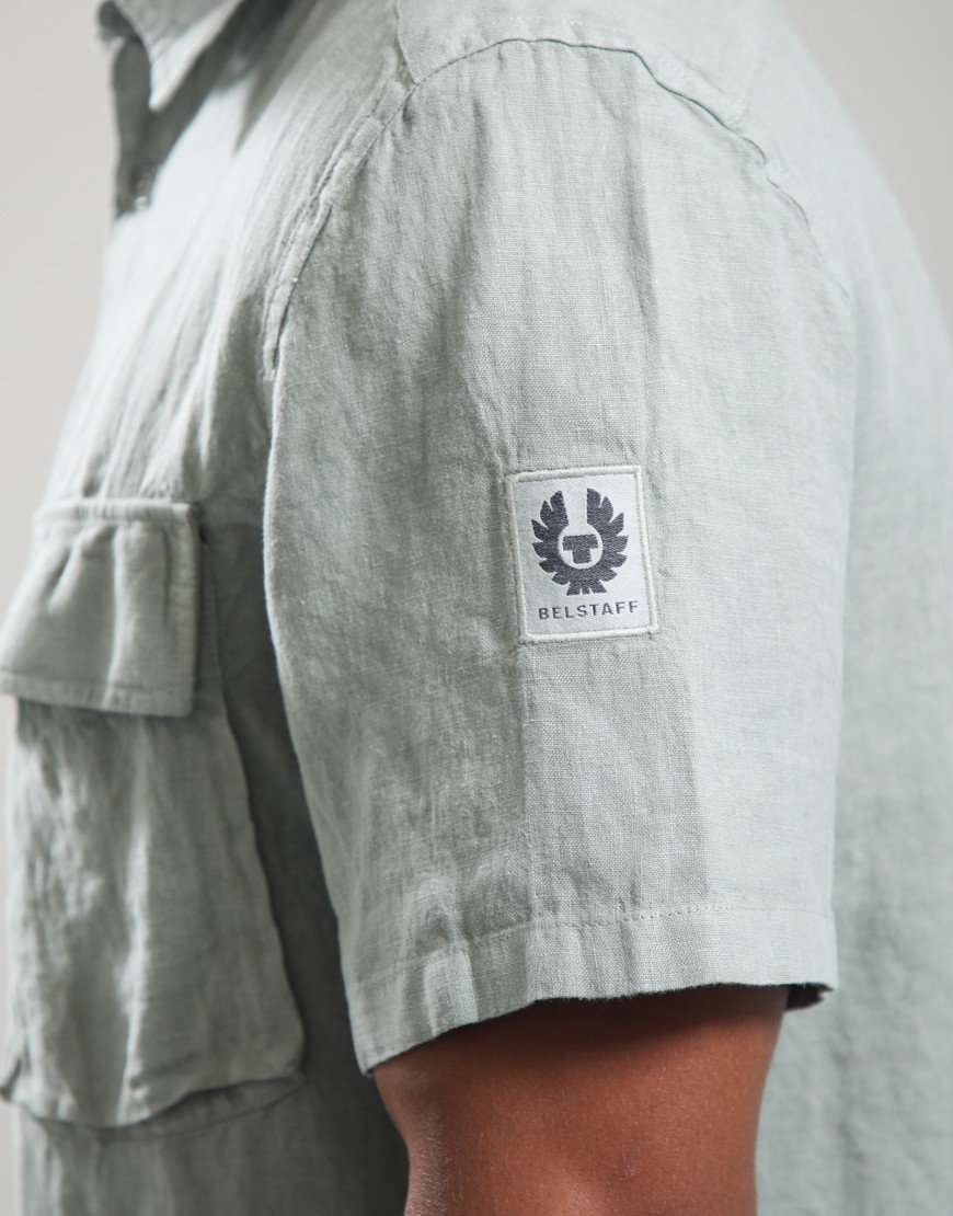 Belstaff Scale Linen Shirt Lichen