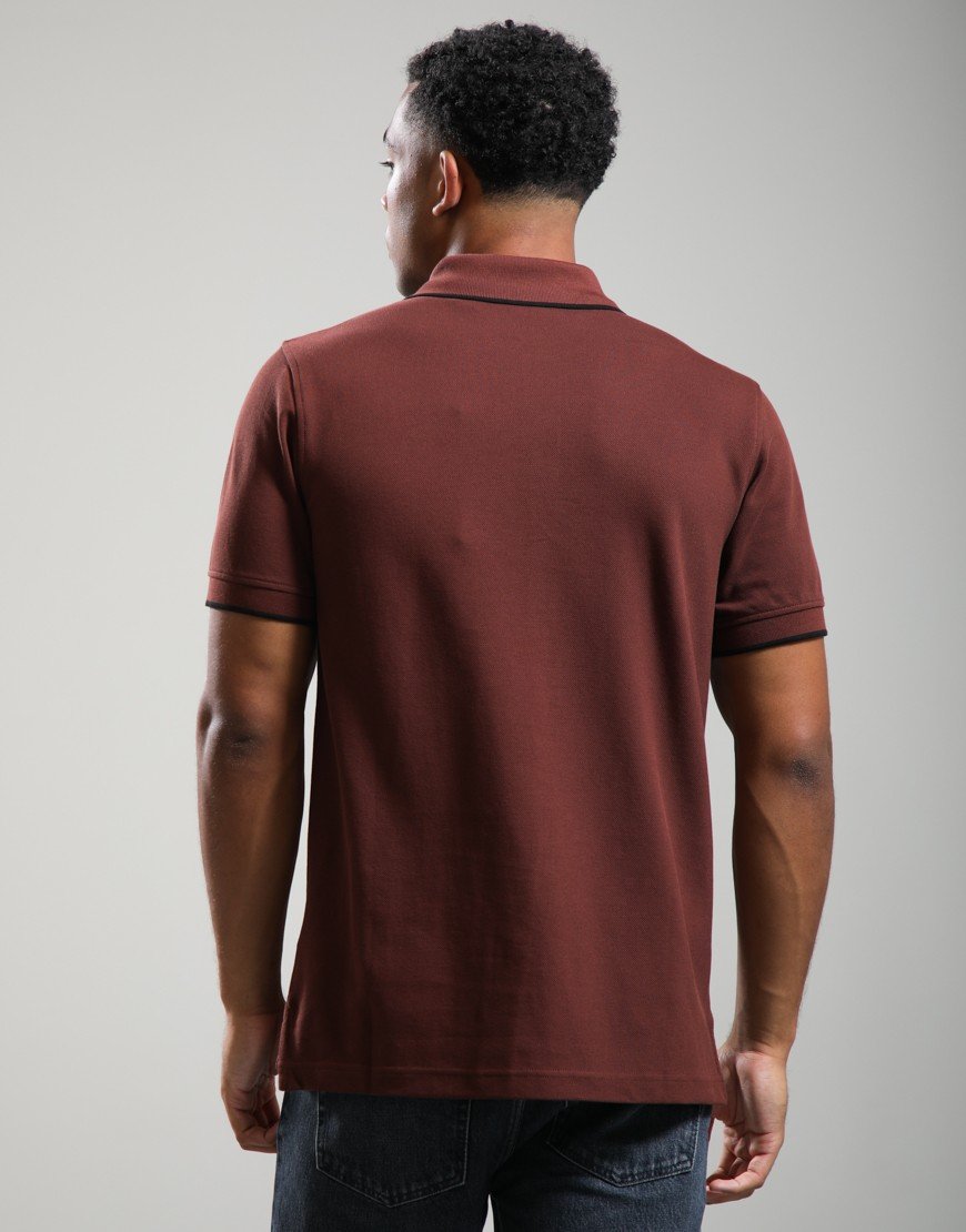 Belstaff Tipped Polo Shirt Oxblood