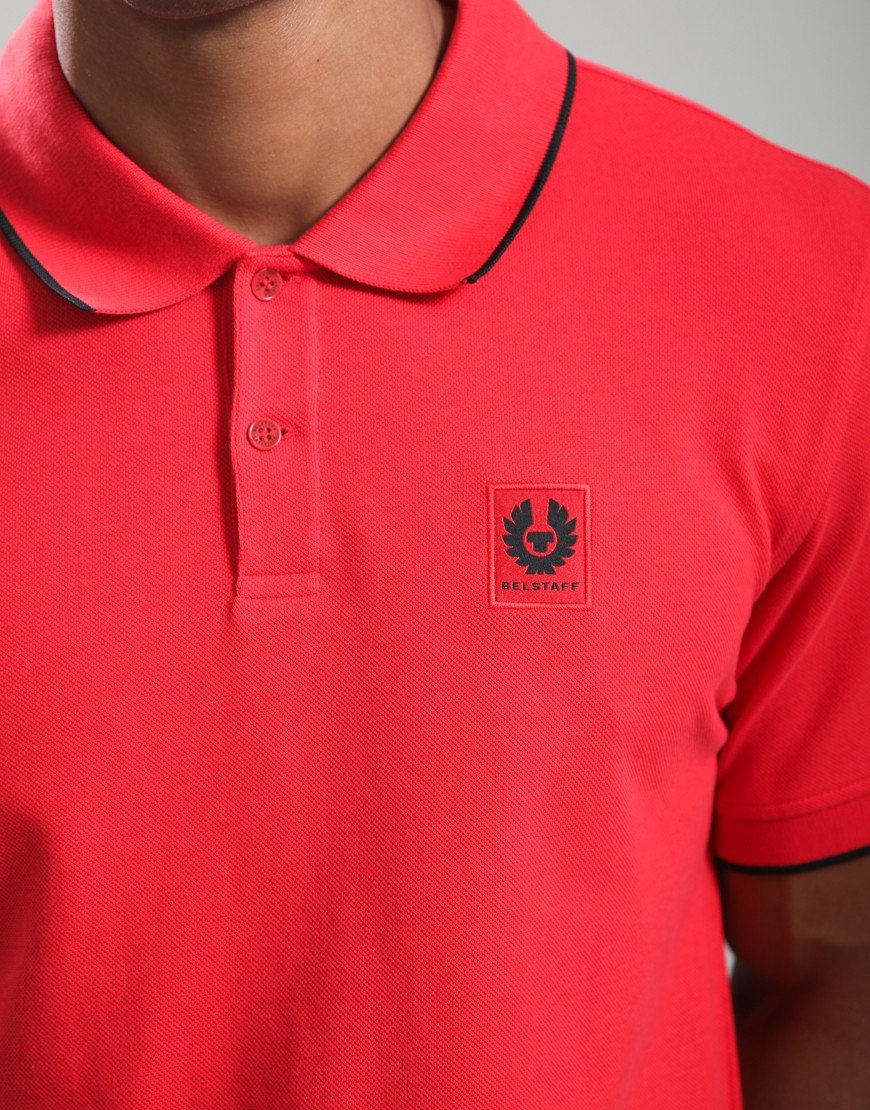 Belstaff Tipped Polo Shirt Rally Red