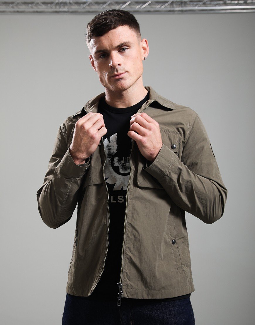 Belstaff Tourer Overshirt Khaki Green