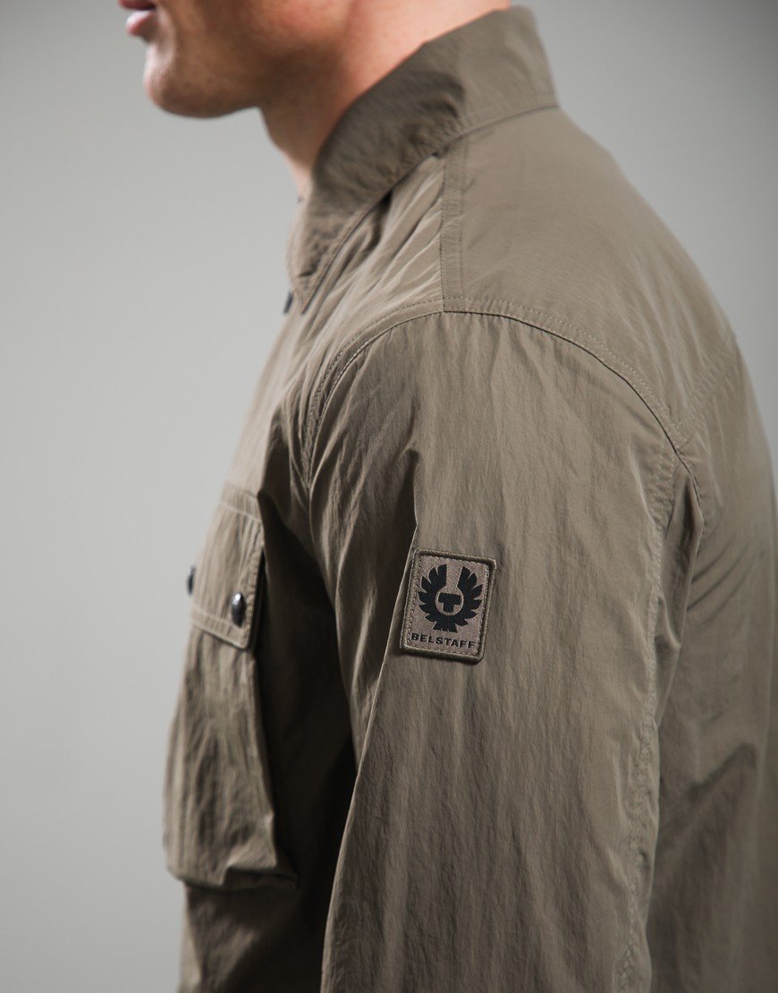Belstaff Tourer Overshirt Khaki Green