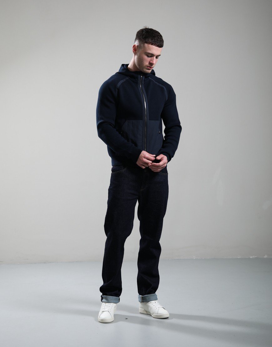 Belstaff View Hooded Full Zip Sweat Dark Ink