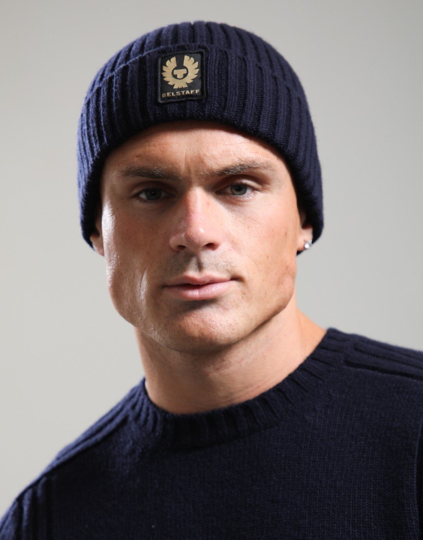 Belstaff Watch Beanie Hat Dark Ink