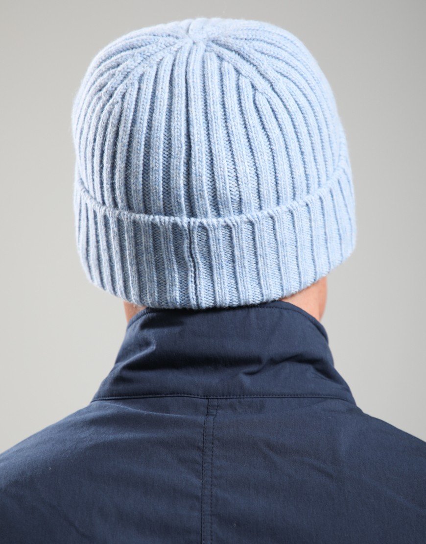 Belstaff Watch Beanie Hat Mist Blue