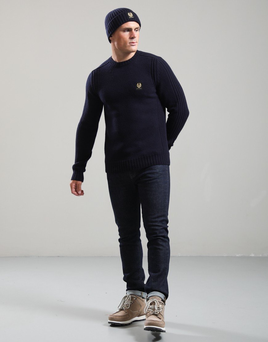 Belstaff Watch Crew Neck Jumper Dark Ink