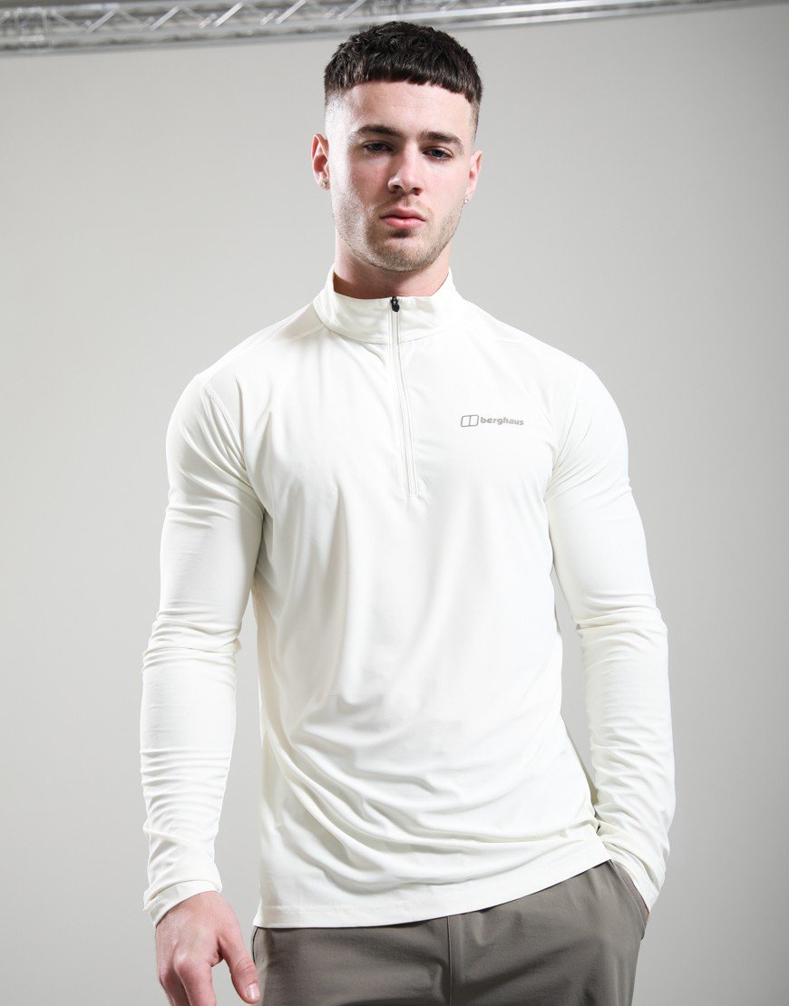 Berghaus 24/7 Half Zip Long Sleeve Tech Top Stratus Grey