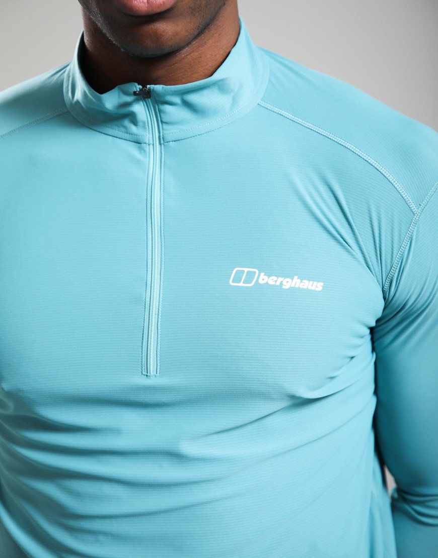 Berghaus 24/7 Tech Long Sleeve Half Zip T-Shirt Calgary Blue
