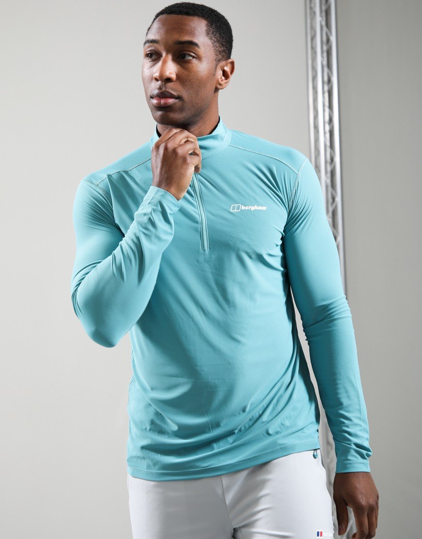 Berghaus 24/7 Tech Long Sleeve Half Zip T-Shirt Calgary Blue