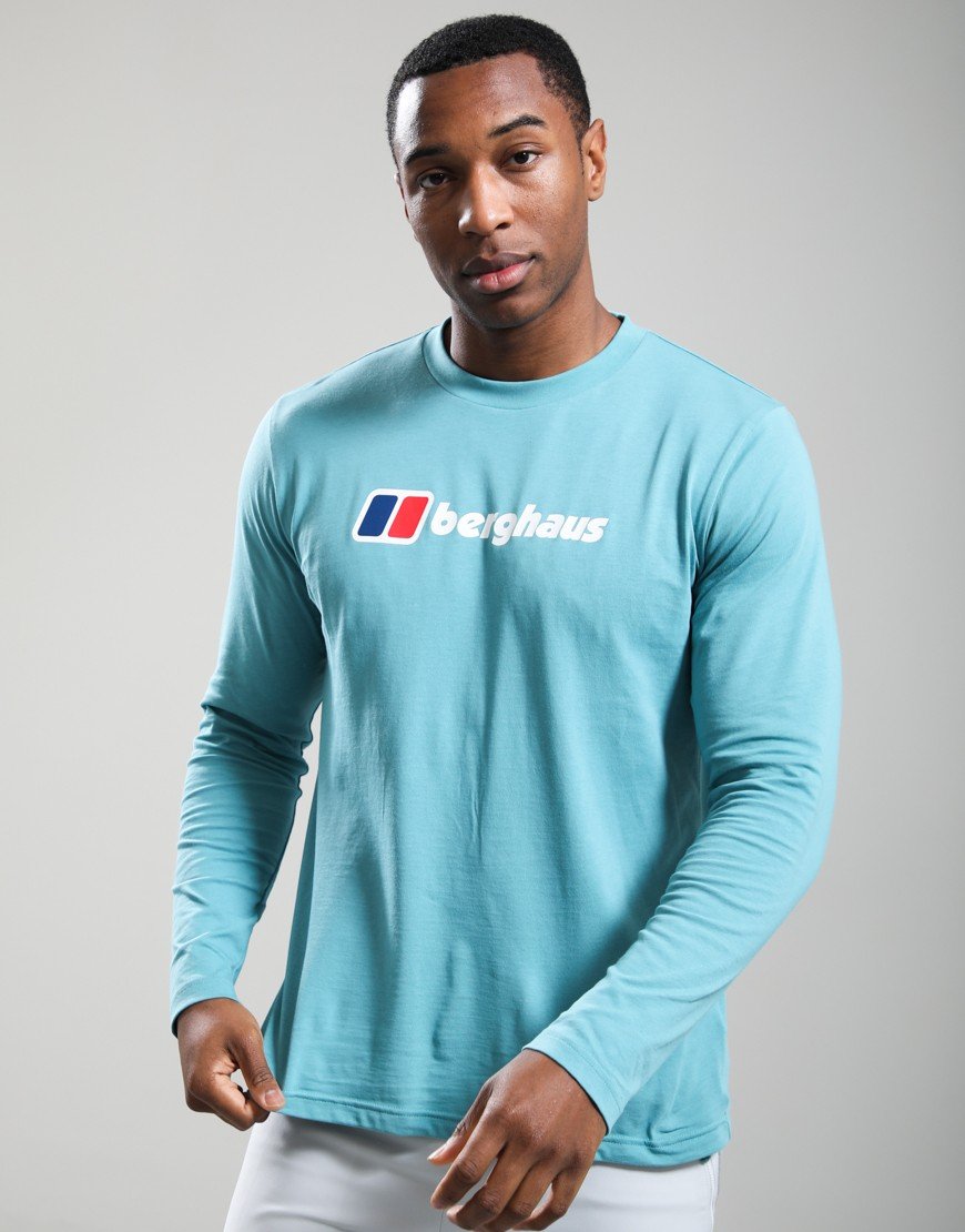 Berghaus Big Logo Long Sleeve T-Shirt Calgary Blue