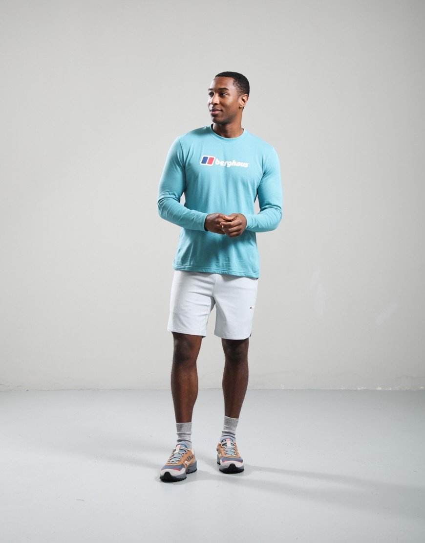 Berghaus Big Logo Long Sleeve T-Shirt Calgary Blue