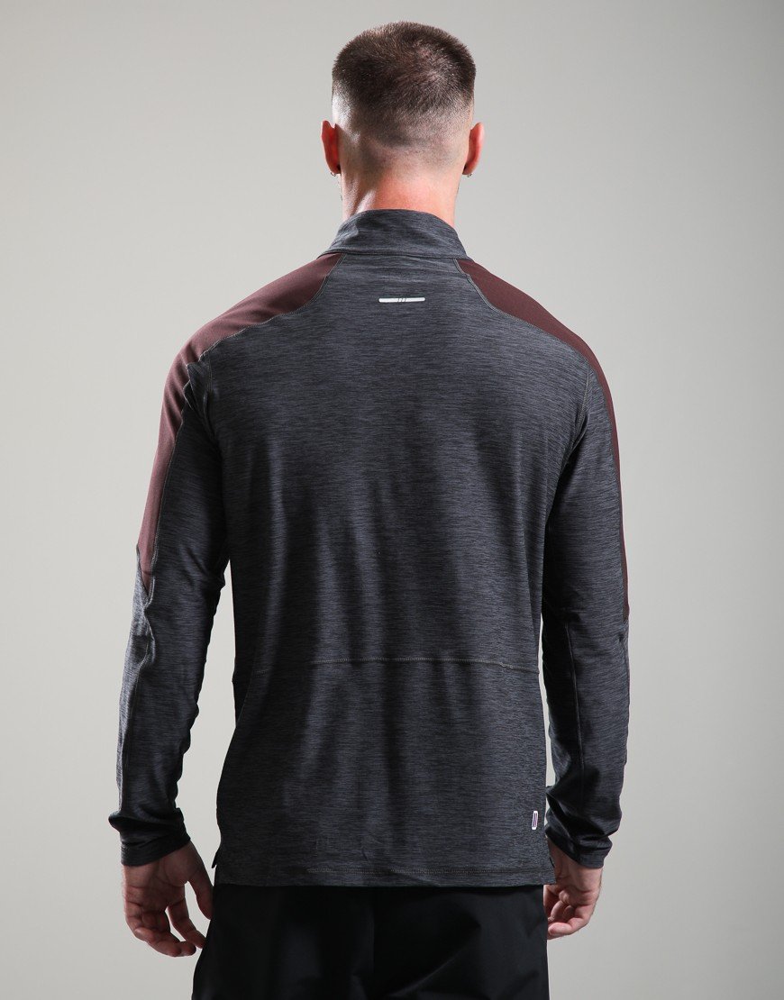 Berghaus Farndale Tech Half Zip Long Sleeve T-Shirt Archive Black/Chakra