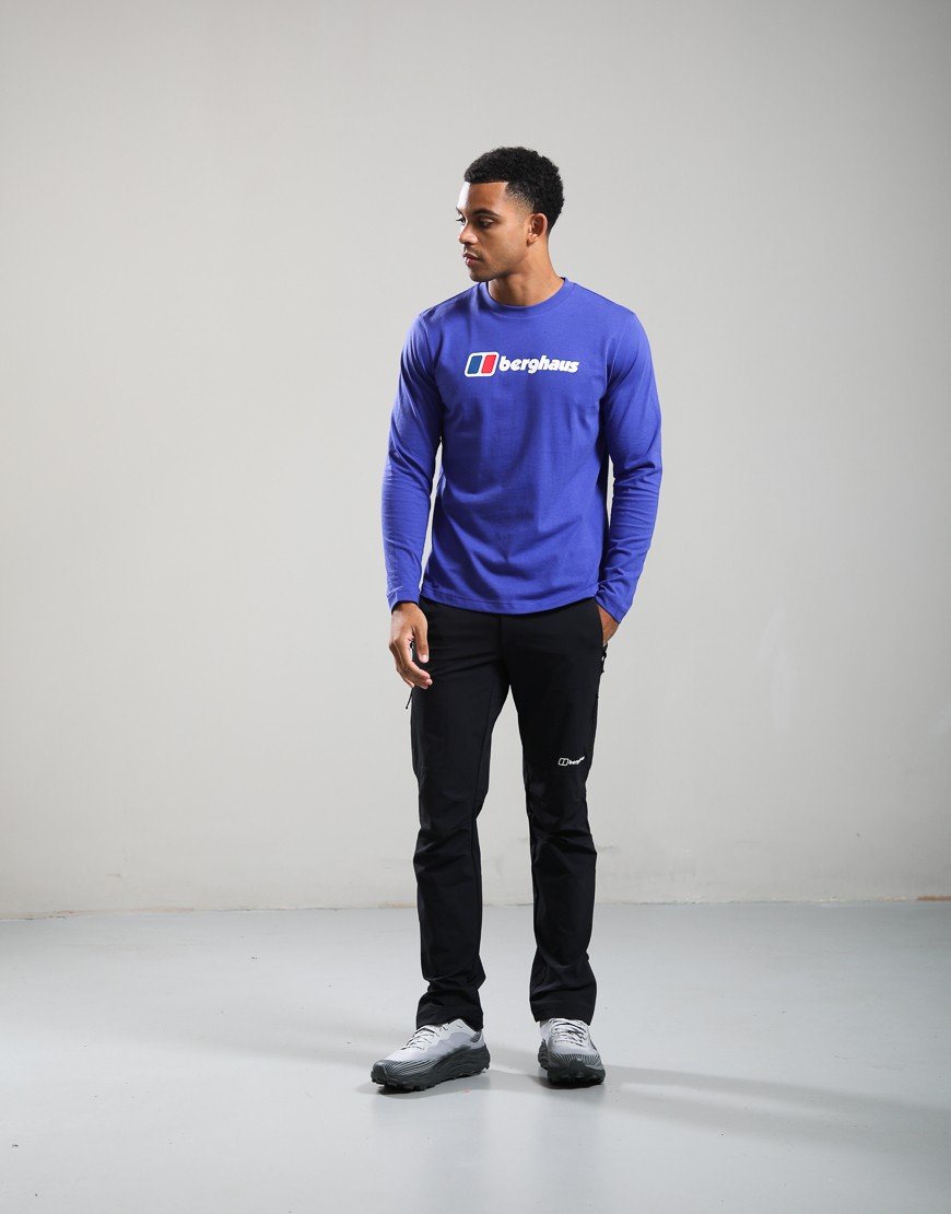 Berghaus Big Logo Long Sleeve T-Shirt Bottle Blue