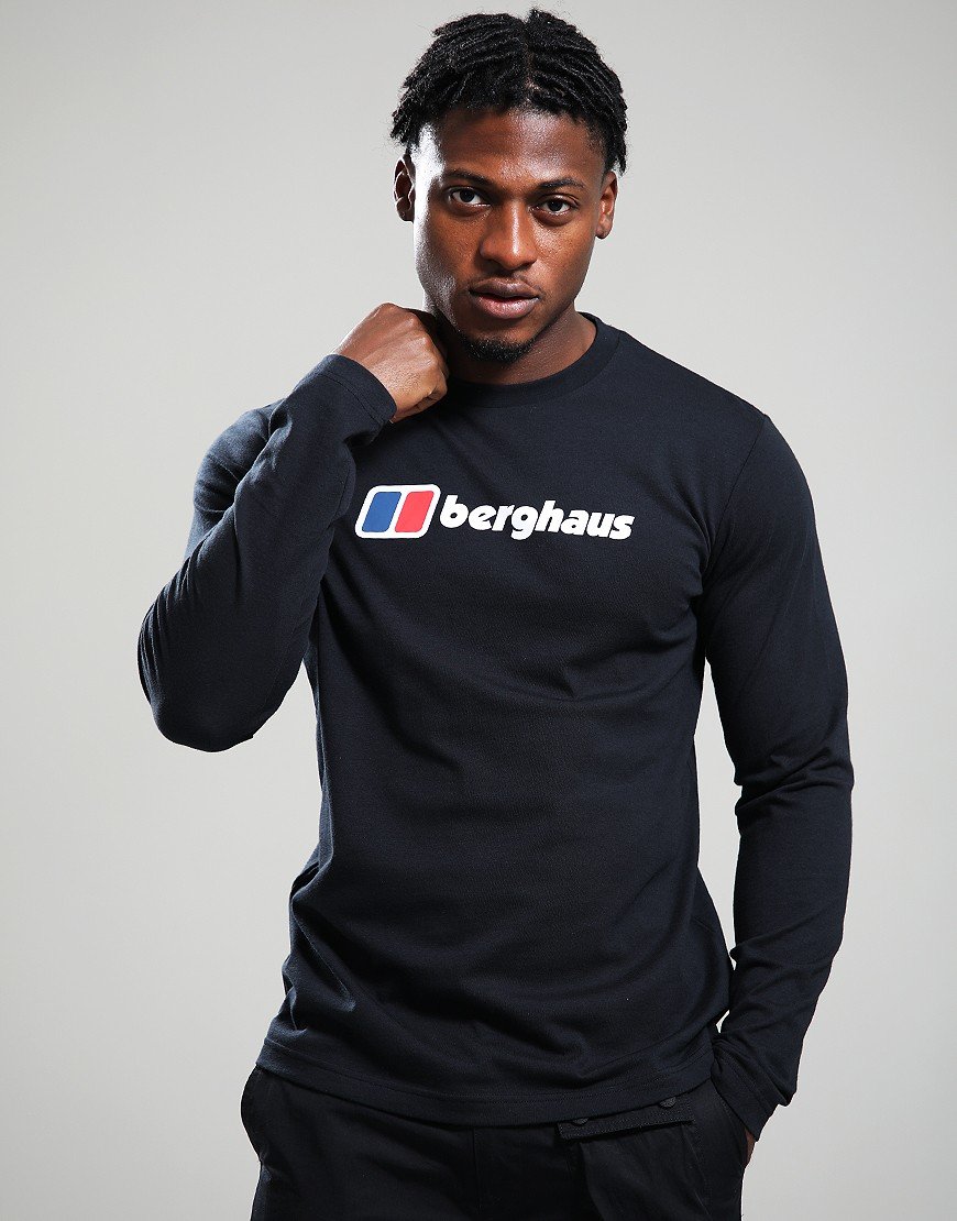 Berghaus Big Logo Long Sleeve T-Shirt Black/Black
