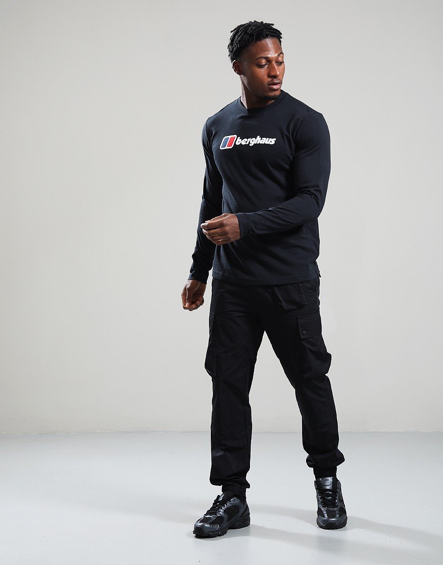 Berghaus Big Logo Long Sleeve T-Shirt Black/Black