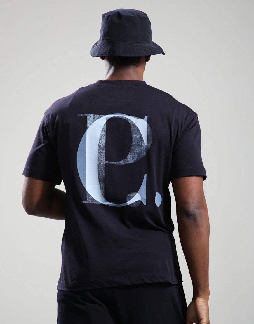 C.P. Company 30/1 Jersey Logo T-Shirt Total Eclipse