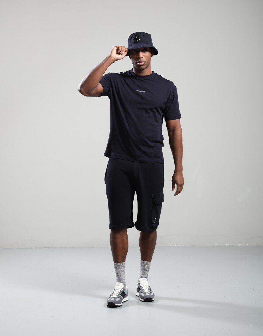 C.P. Company 30/1 Jersey Logo T-Shirt Total Eclipse