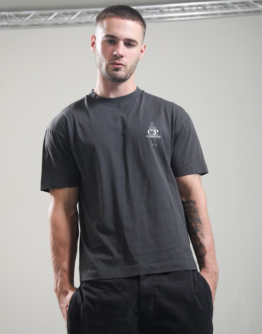 C.P. Company 30/1 Jersey Comfort Logo T-Shirt Raven