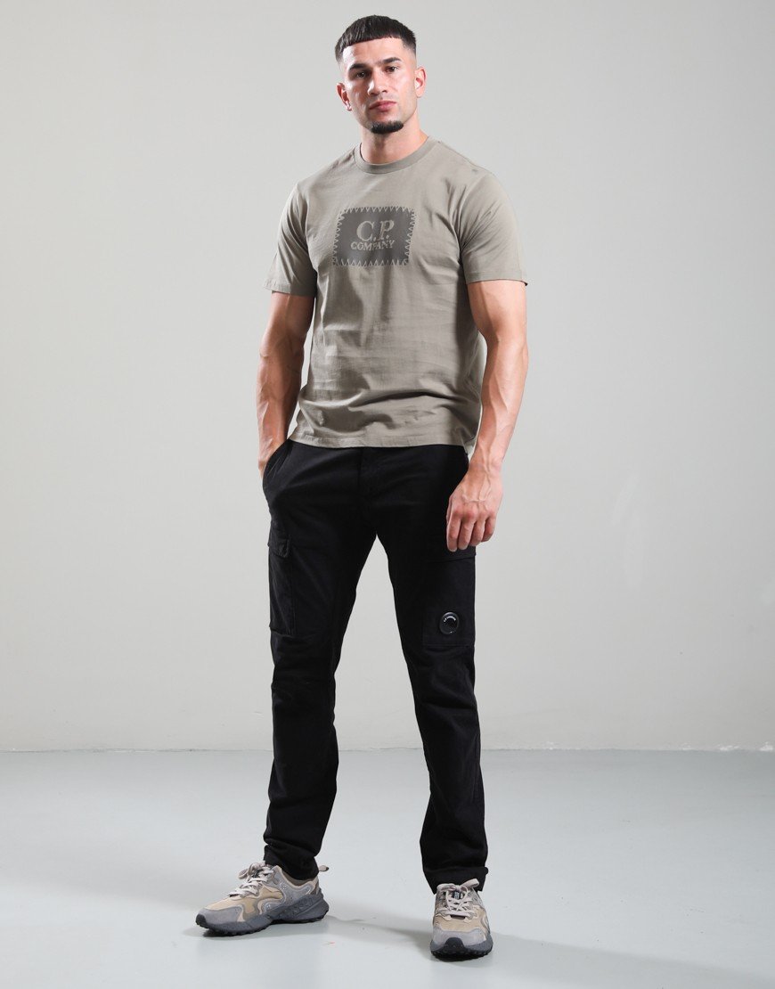 C.P. Company 30/1 Jersey Logo Label T-Shirt Fallen Rock