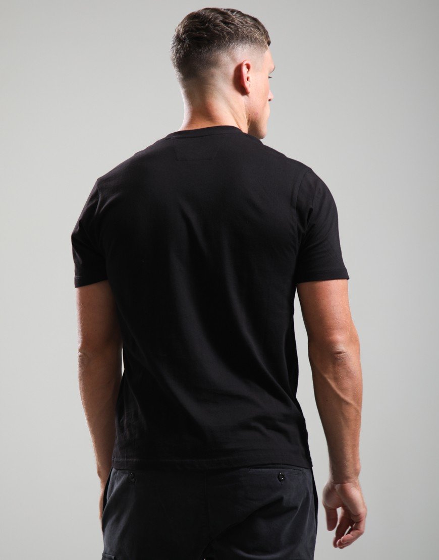 C.P. Company 30/1 Jersey Vertical Logo T-Shirt Black