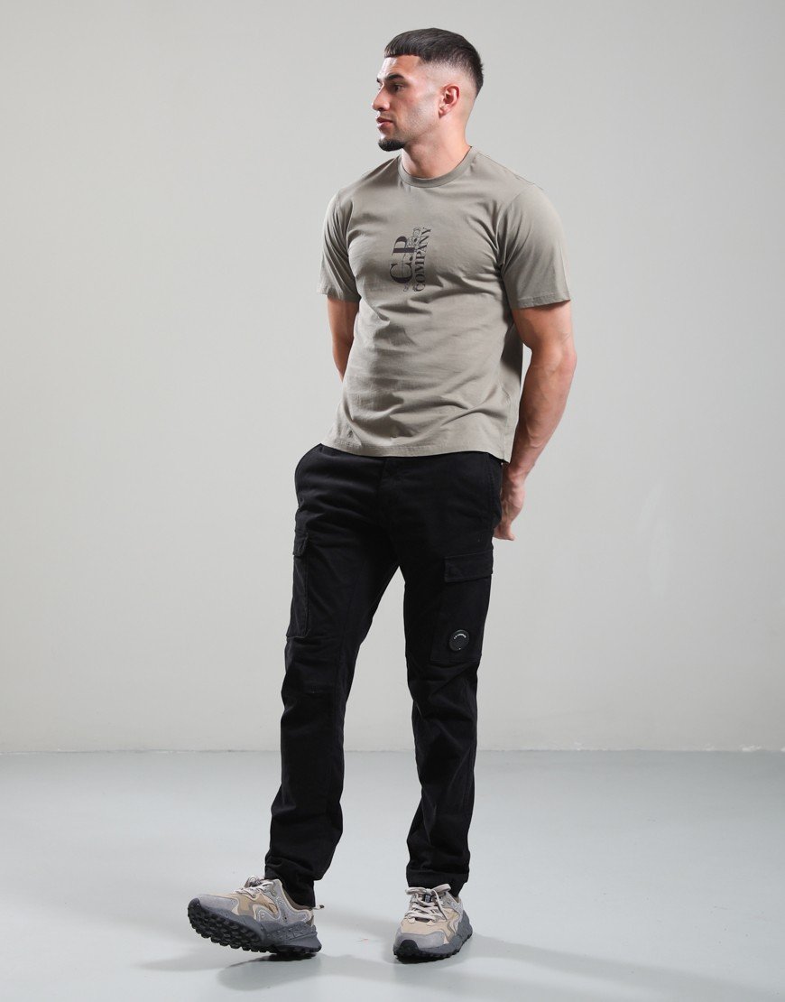 C.P. Company 30/1 Jersey Vertical Logo T-Shirt Fallen Rock