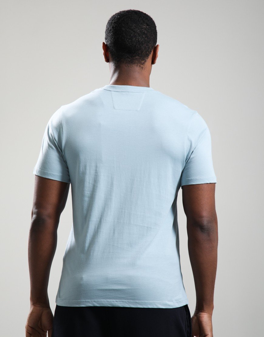 C.P. Company 30/1 Jersey Logo Patch T-Shirt Silver Blue