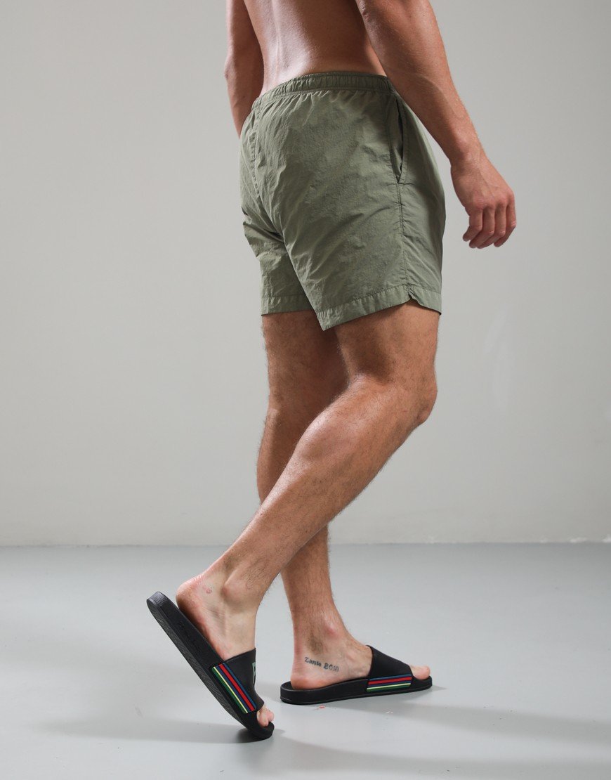 C.P. Company Flatt Nylon Lens Swim Shorts Moss Gray