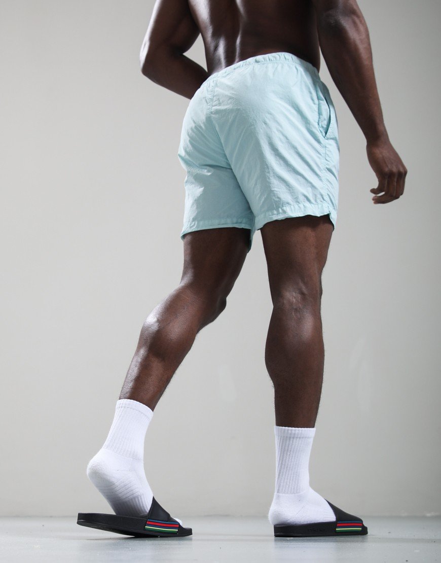 C.P. Company Flatt Nylon Lens Swim Shorts Misty Blue