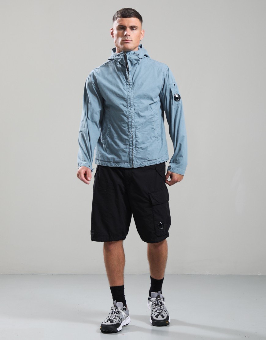 C.P. Company Bermuda Cargo Shorts Cotton Ripstop Black