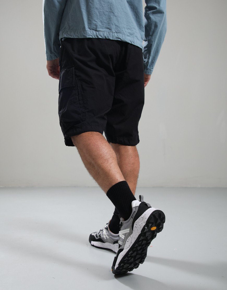 C.P. Company Bermuda Cargo Shorts Cotton Ripstop Black