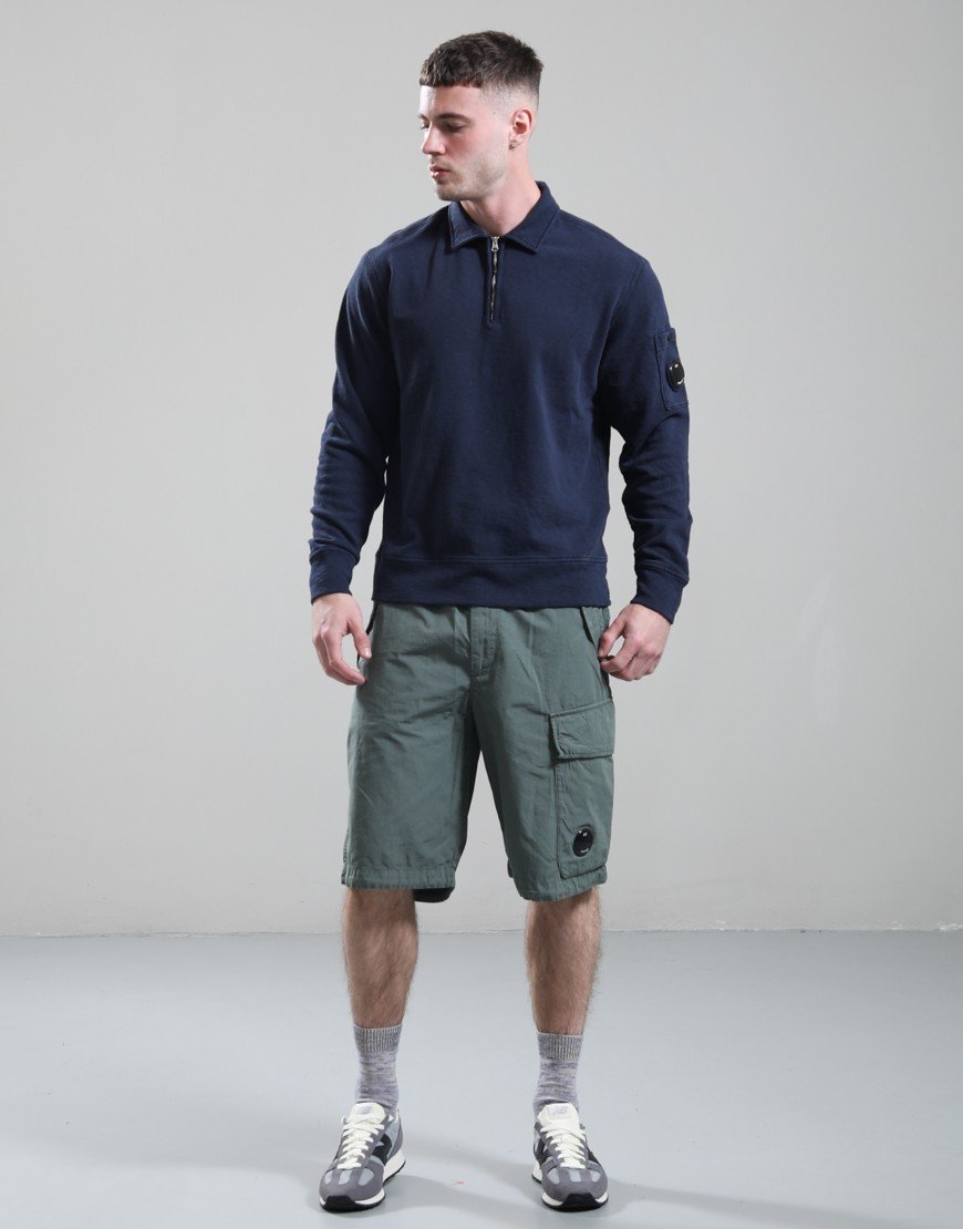 C.P. Company Bermuda Cargo Shorts Cotton Ripstop Laurel Wreath