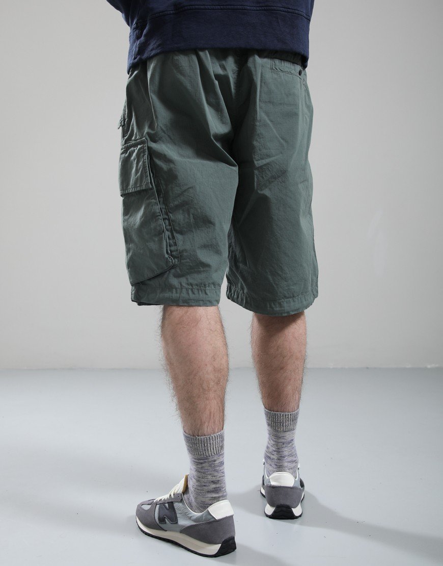 C.P. Company Bermuda Cargo Shorts Cotton Ripstop Laurel Wreath