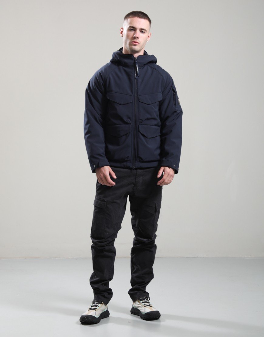 C.P. Company Shell-R Padded Hooded Lens Jacket Total Eclipse
