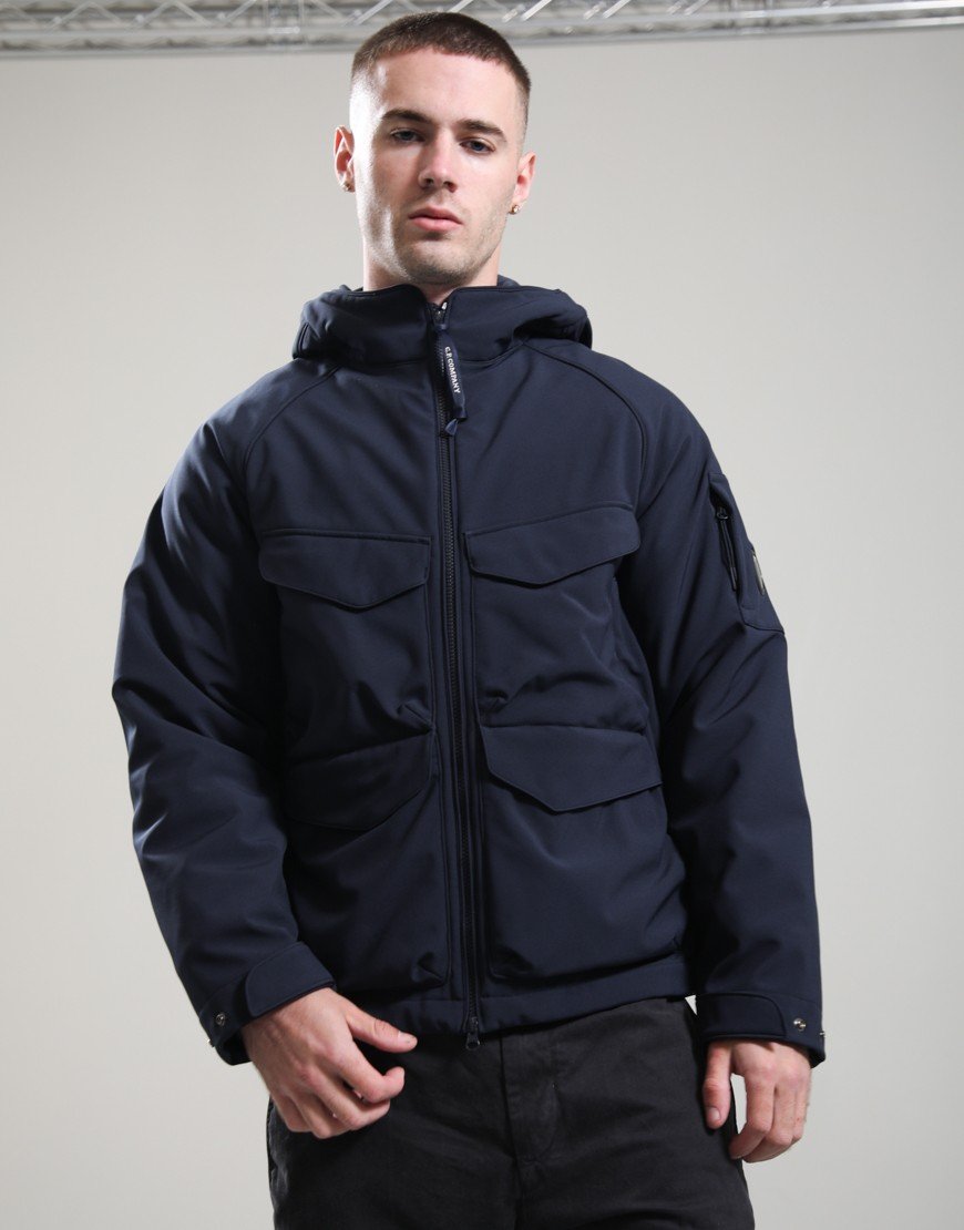 C.P. Company Shell-R Padded Hooded Lens Jacket Total Eclipse