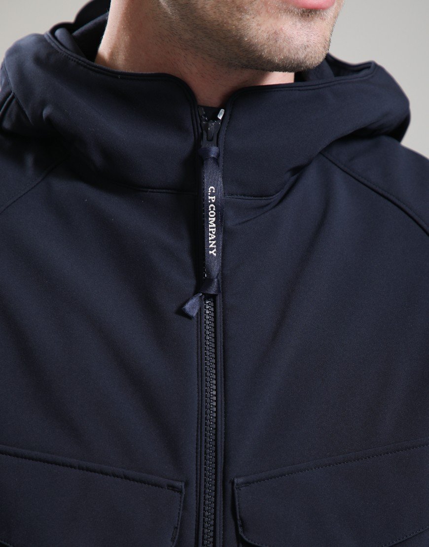 C.P. Company Shell-R Padded Hooded Lens Jacket Total Eclipse