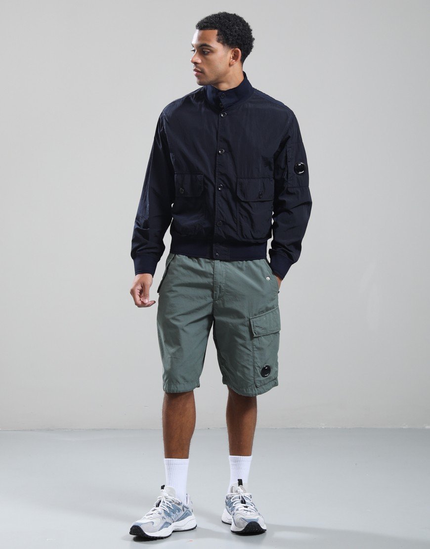 C.P. Company Chrome-R Button Bomber Jacket Total Eclipse