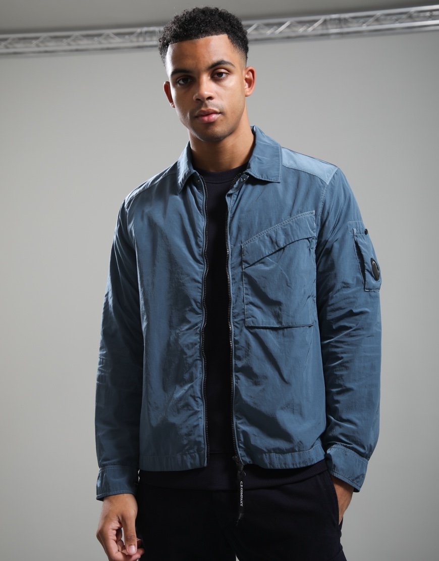 C.P. Company Chrome-R Zipped Overshirt Orion Blue