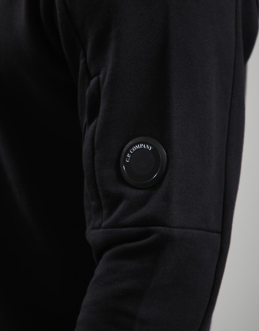 C.P. Company Diagonal Raised Fleece Lens Crew Neck Sweat Black