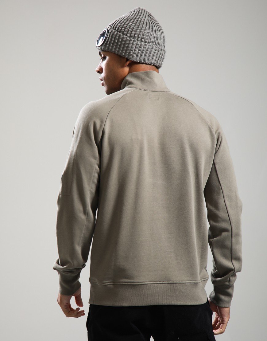 C.P. Company Diagonal Raised Fleece Half Zip Lens Sweatshirt Fallen Rock