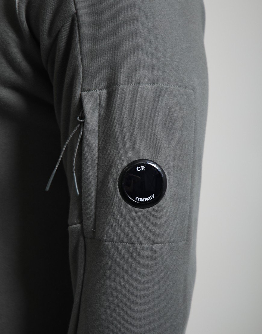 C.P. Company Diagonal Raised Fleece Half Zip Lens Sweatshirt Gunmetal