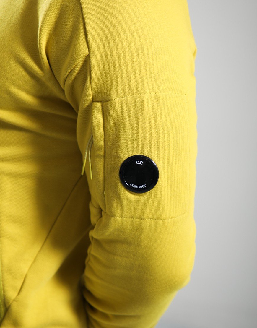 C.P. Company Diagonal Raised Fleece Lens Hoodie Antique Moss