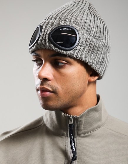 C.P. Company Extrafine Merino Wool Goggle Beanie Fallen Rock