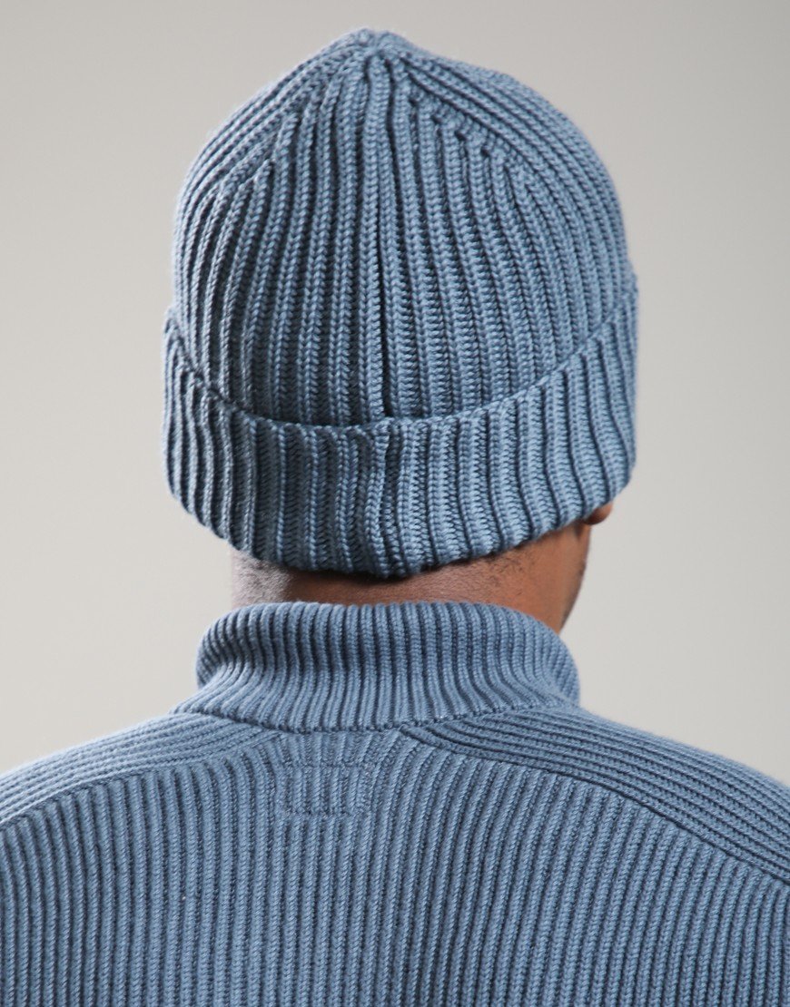 C.P. Company Extrafine Merino Wool Goggle Beanie Orion Blue