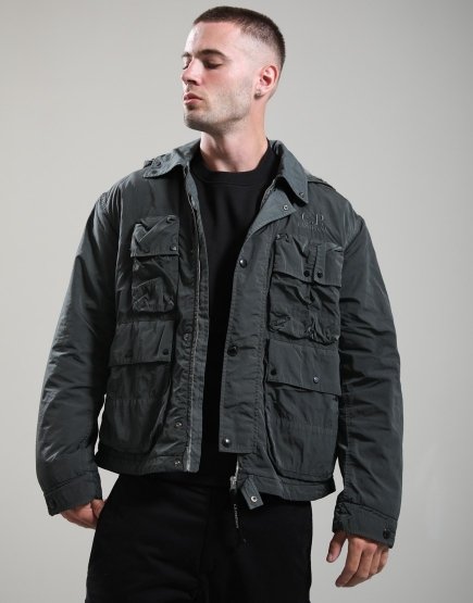 C.P. Company Heavy Chrome-R Goggle Jacket Raven