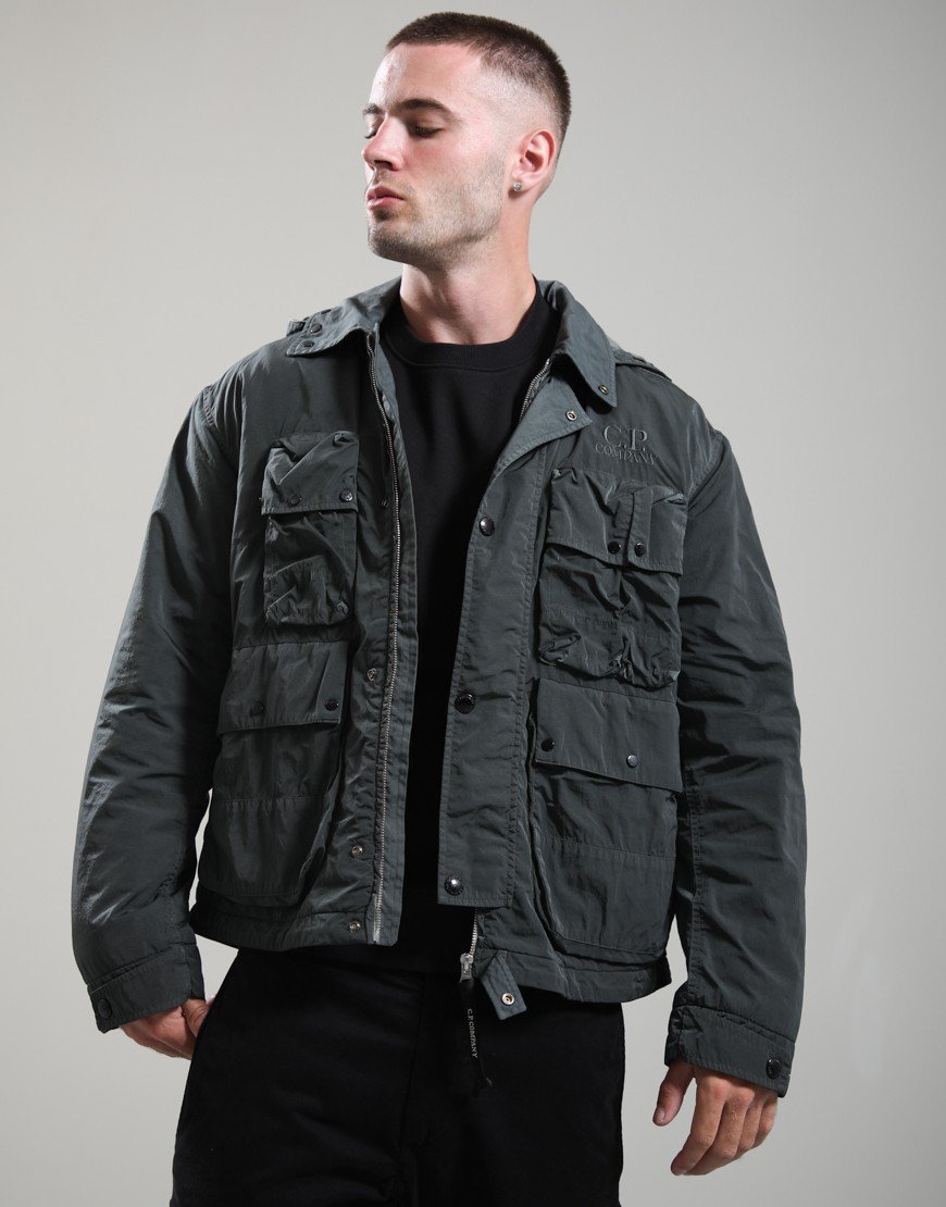 C.P. Company Heavy Chrome-R Goggle Jacket Raven