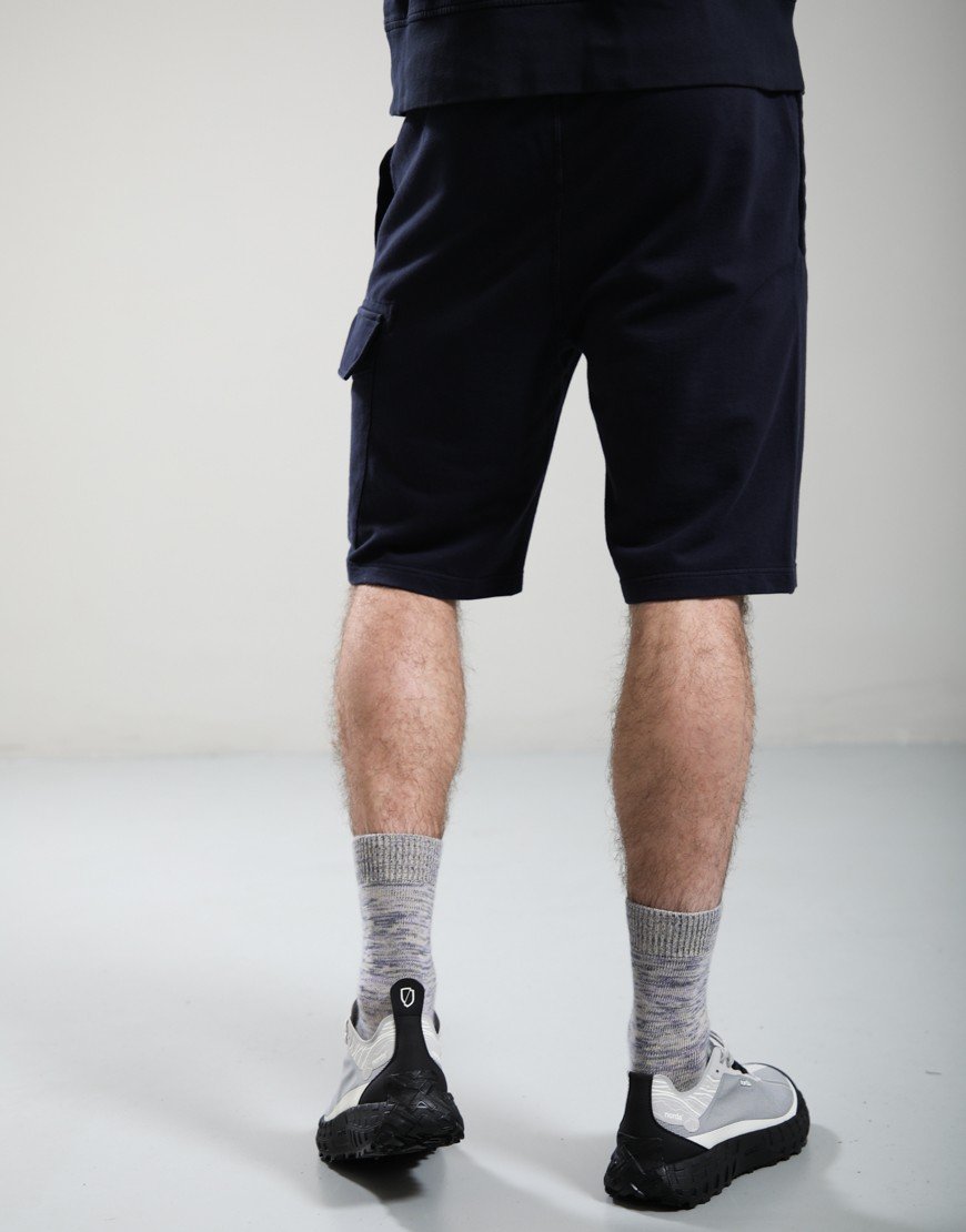 C.P. Company Light Fleece Cargo Lens Cargo Sweat Shorts Total Eclipse