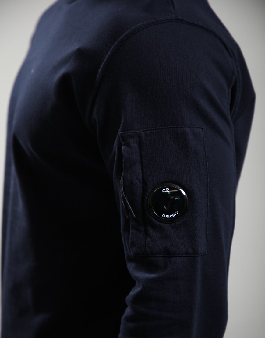 C.P. Company Light Fleece Crew Neck Sweat Total Eclipse